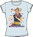 Saturday Evening Post RUNWAY MODEL Juniors Size Fitted Powder Blue T-shirt