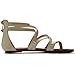 Ollio Women's Shoe Gladiator Strap Flat Zori Sandal