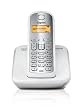 Siemens Gigaset SIAS290B - Tel�fono fijo inal�mbrico, capacidad gu�a telef�nica 80, color blanco y plata