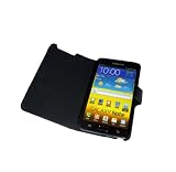ETUIS A RABAT DE PROTECTION EN CUIR VERITABLE POUR SAMSUNG GALAXY Note i9250 (NOIR)