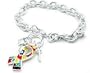 Aspergers Autism Awareness Puzzle Ribbon Charm Bracelet