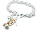 Aspergers Autism Awareness Puzzle Ribbon Charm Bracelet