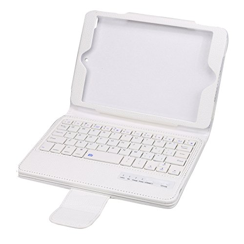 NEWSTYLE Apple iPad mini 3 / iPad mini 2 / iPad mini Case - Wireless Bluetooth Keyboard Cover For iPad Mini 3rd Gen (2014 Released) / iPad Mini 2 with Retina Display / iPad Mini - White Color