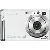 Sony Cybershot DSCW80 7.2MP Digital Camera with 3x Optical Zoom and Super Steady Shot (White)