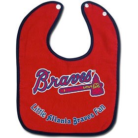 Atlanta Braves Two-Toned Snap Baby Bib
