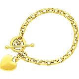 14K Gold Heart Cable Charm Bracelet 7.5 41Vt8kiIJBL. SL160 14K Gold Heart Cable Charm Bracelet 7.5