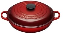 Le Creuset Cast Iron Shallow Casserole, Cerise, 26 cm