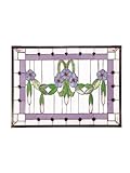 Dale Tiffany SC0081 Garland Art Glass Window Panel , 18-Inch by 24-Inch