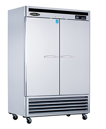 Kool-It KBSF-2 54″ Solid Two Door Reach-in Freezer, 42.3 Cu. Ft. Capacity, Bottom Mount, 115v