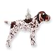 pointer19 - Sterling Silver Enameled German Shorthaired Pointer Charm