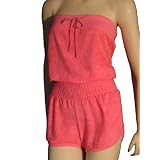 Terry Bandeau Romper with Dirndl (Gathered Elastic) Waist at Absolutely