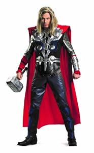 Disguise Thor Avengers Theatrical Adult Licensed Cotume, Black/Blue/Red/Silver, XX-Large (50-52) Costume