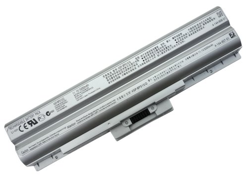 Sony Vaio VPC-F13QFX/B Upper-class GRADE New 6-Cell Tech Rover BrandTM Battery {Color: Silver}