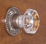 24% Lead Crystal & BRUSHED NICKEL Old Town BiFold/Wardrobe Knobs LD11BN Custom Limited Designed
