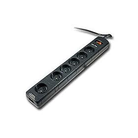 Connectland - BS-S9P621QT1 - Barrette secteur avec 6 prises parafoudre pour PC