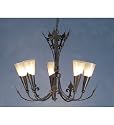 25 Inch W Fleur-De-Lis 5 Lt Chandelier Ceiling Fixture
