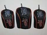 DETROIT TIGERS Set of 3 (X,1,3) Barrel Mesh GOLF CLUB HEADCOVERS