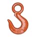 Campbell 1010 Drop-Forged Alloy Steel Regular Eye Hoist Hook, Painted Orange, 34 Trade, 22 ton Working Load Limit