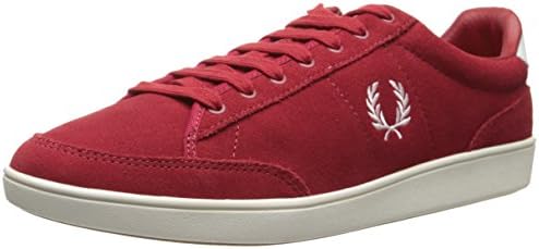 Fred Perry Men's Hopman Suede Fashion Sneaker, Blood, 11 UK/12 M US