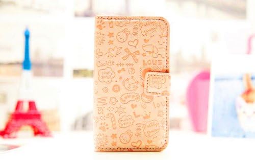 Magic Girl Cute Lovely Little Witch Flip Pouch Cover Pu Leather Skin Case Cover for SONY Mobile Cell Phone (light pink, Sony X peria SP M35h)