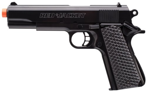 Red Jacket 1911 Airsoft Pistol with BBs, Black