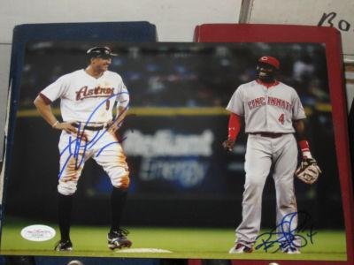 Hunter Pence Autographed Photograph - Astros Brandon Phillips Cincinnati Reds 8x10 Jsa Coa - Autographed MLB Photos
