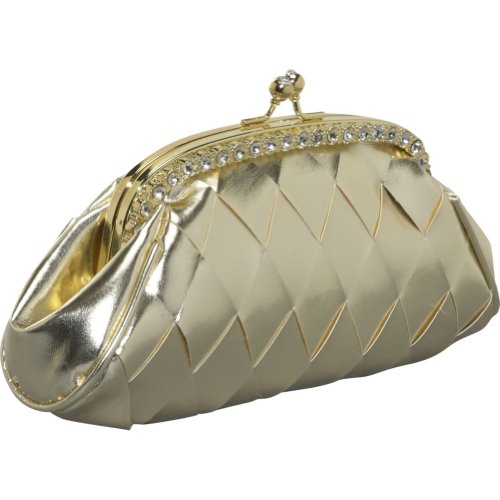 J. Furmani Woven Metallic Clutch