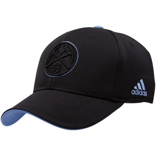 adidas Denver Nuggets Black Tonal Flex Fit Hat- (Large/X-Large)