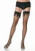 Industrial Fishnet Thigh High Nylon Stocking with Tattered Spider Web Lace Top