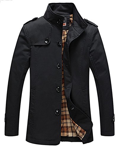 Lega Mens Cotton Classic Pea Coat Spring & Fall & Winter Ourdoor Jacket