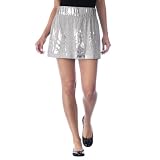Juniors' Xhilaration Foil Miniskirt - Gray/ Silver