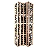 Designer Wine Rack Kit - 4 Column Corner Rack w/o Display (Redwood Natural