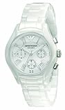 Armani Quartz, White Ceramic Band White Dial - Men's Watch Ar1404