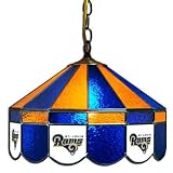NFL St. Louis Rams 16-Inch Diameter Stained Glass Pub Light