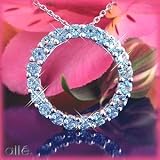 14K 1.90 CTW Blue Topaz Circle Pendant