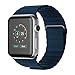 Apple Watch Band, JETech 38mm Genuine Leather Loop with Magnet Lock Strap Replacement Band for Apple Watch 38mm All Models No Buckle Needed (Blue)
