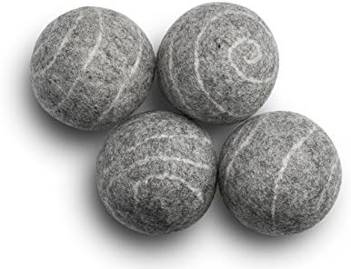 Dryer Dots Wool Dryer Balls, 4-pack (Grey Swirl)