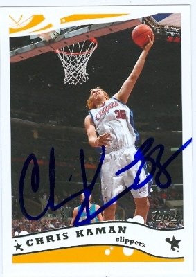 Chris Kaman Autographed/Hand Signed Basketball Card (Los Angeles Clippers) 2005 Topps #79