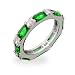 Eve's Addiction Emerald and Diamond CZ Stackable Eternity Band