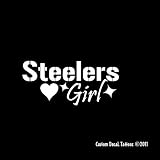 Pittsburgh Steelers Girl Car Window Decal Sticker Mini White 4"