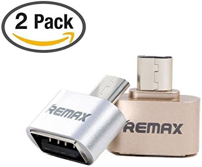 Fotenk 2-Pack micro usb to usb otg adapter otg function Turn into Phone usb Flash Drive Mobile Phone Adapters (2-Pack Silver)