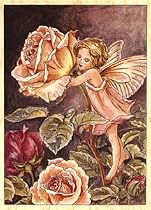 Rose Flower Fairy Wood Mounted Rubber Stamp