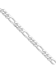 Sterling Silver 8.0 mm High Polish Figaro Link Chain Necklace 20" - 30" Available