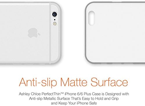 iPhone 6 Plus Case by Ashley Chloe [PerfectThin] Premium Ultra-thin Protective Case for iPhone 6 Plus. Ultra Thin (0.4mm) / Slim Protective Fit / Anti-slip Metallic Matte Surface / Super Lightweight (5.4g) / Semi-transparent Clear Color / Easy Grip and Hold Protective Cover / Soft Protective Skin Layer / Premium Quality / Stylish Design for iPhone 6+ (5.5 inch) - Soft Clear
