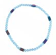 Anklet - A75 - Swarovski TM Crystal and Fire Polished Faceted Glass Beads - Stretch ~ Aqua Iridescent