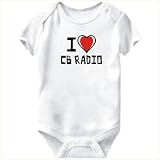 I Love Cb Radio Hobbies Baby Bodysuit (Unisex, White, Sizes 0-3 Months to 18-24 Months)