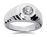 0.35 CTW Men's Diamond Ring in Platinum