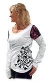 Moon Shine Attitude Attire Muddy Girl Bone Yard White Long Sleeve