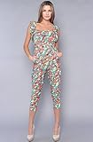 *NYC Boutique The Printed Jumpsuit,Jumpers for Women