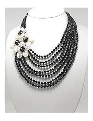 Flower Mother of Pearl Necklace In Sterling Silver